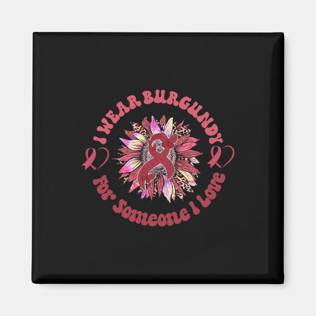 leopard sunflower sickle cell cancer awareness app magnet (Front)