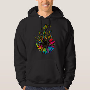 Leopard Sunflower Tie Dye Butterfly Cute Hippie Hoodie