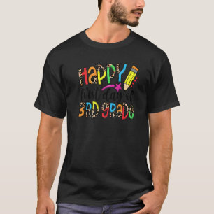 Leopard Teacher Happy First Day Of 3rd Grade Back T-Shirt
