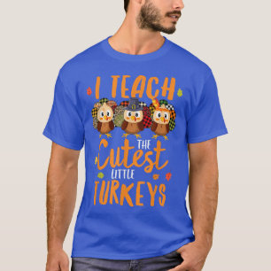 Leopard Teacher Thanksgiving I Teach The Cutest Tu T-Shirt