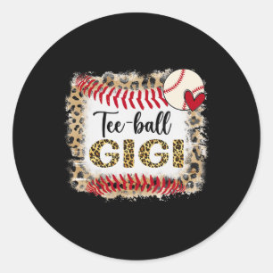Leopard Tee-ll Gigi For Softll Player  Classic Round Sticker