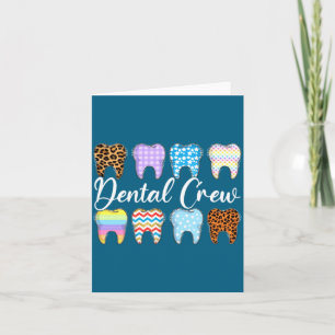 Leopard Teeth Dental Crew Happy Card