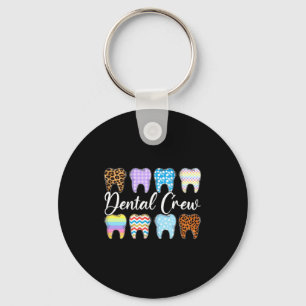 Leopard Teeth Dental Crew Happy Easter Key Ring
