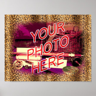 Leopard Template Frame Poster