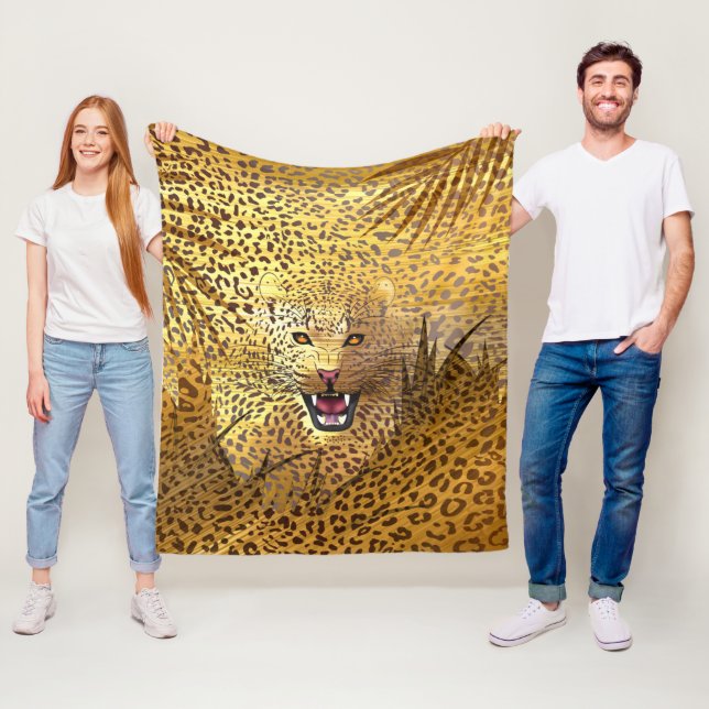 Leopard Territory 1 Fleece Blanket (In Situ)
