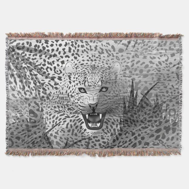 Leopard Territory 2 Throw Blanket (Front)