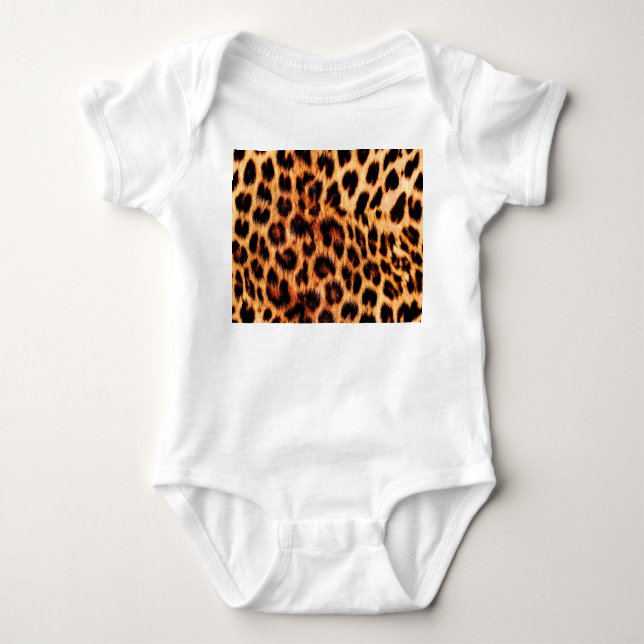 Leopard texture, African animal seamless pattern. Baby Bodysuit (Front)