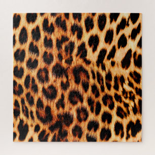 Leopard texture, African animal seamless pattern. Jigsaw Puzzle