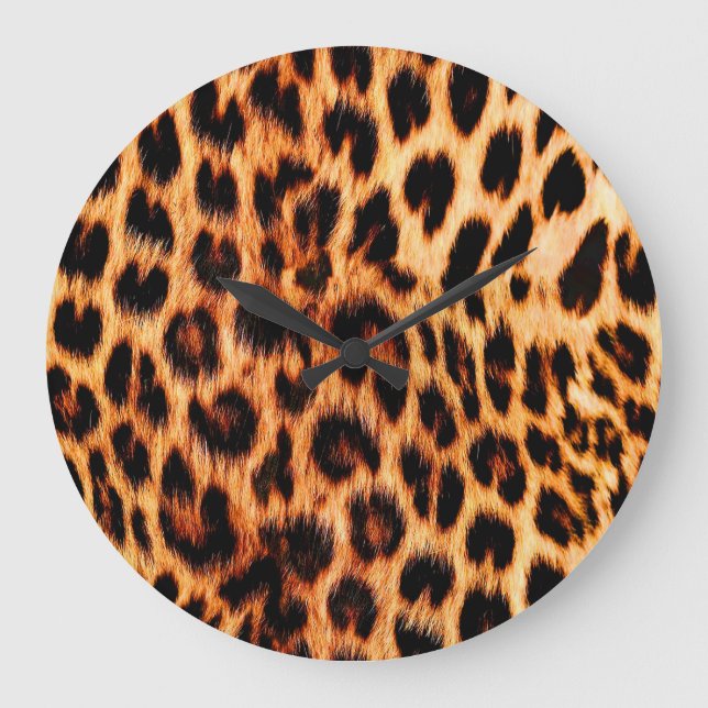 Leopard texture, African animal seamless pattern. Large Clock (Front)