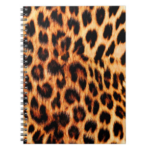 Leopard texture, African animal seamless pattern. Notebook