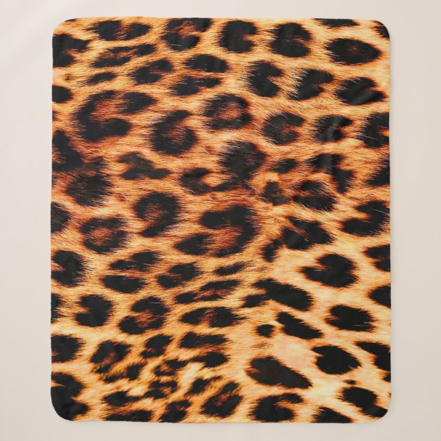 Leopard texture, African animal seamless pattern. Sherpa Blanket (Front)