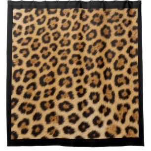 leopard texture fur skin leather animal print patt shower curtain