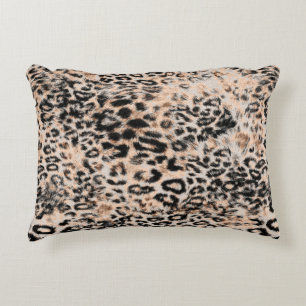 Leopard texture, leopard animal print pattern decorative cushion