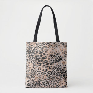 Leopard texture, leopard animal print pattern tote bag