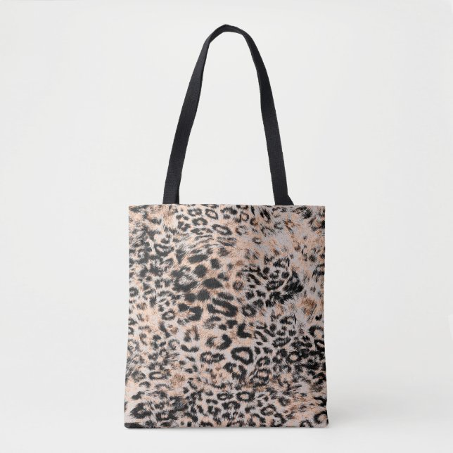 Leopard texture, leopard animal print pattern tote bag (Front)