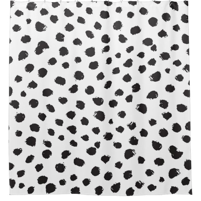 Leopard Texture: Vintage Seamless Pattern. Shower Curtain (Front)