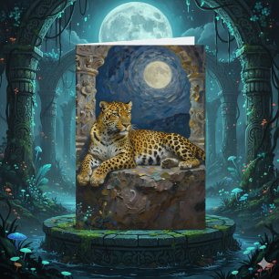 Leopard Themed Happy Birthday to my Husband Card