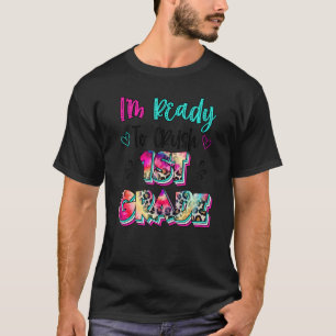 Leopard Tie Dye I'm Ready To Crush 1st Grade Back T-Shirt