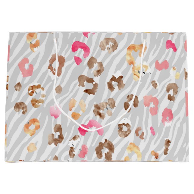 Leopard tiger Large Gift Bag  (Front)