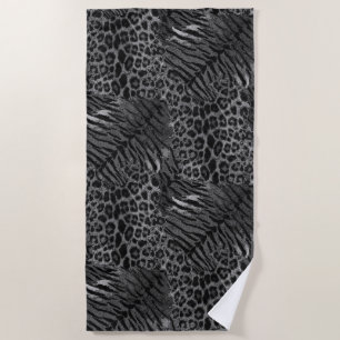 Leopard tiger skin trendy beach towel