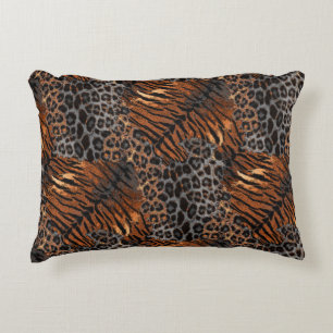 Leopard tiger skin trendy decorative cushion