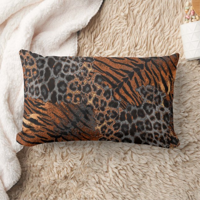 Leopard tiger skin trendy lumbar cushion (Blanket)
