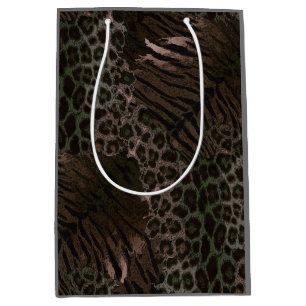 Leopard tiger skin trendy medium gift bag