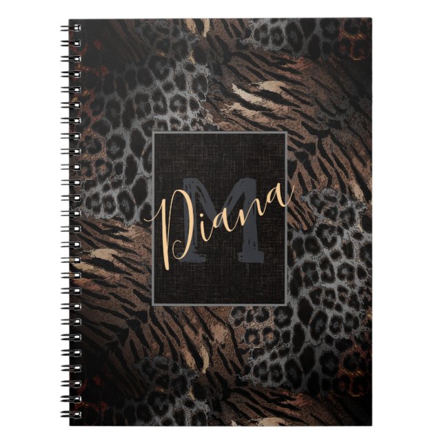 Leopard tiger skin trendy notebook (Front)