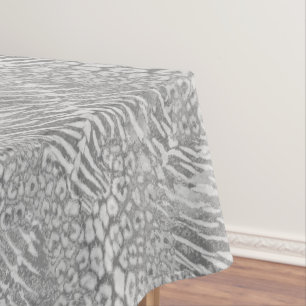 Leopard tiger skin trendy spotted striped cat  tablecloth