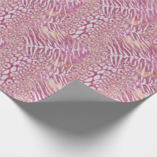 Leopard tiger skin trendy spotted striped wrapping paper