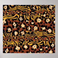 Leopard, tiger skins, wild pattern.