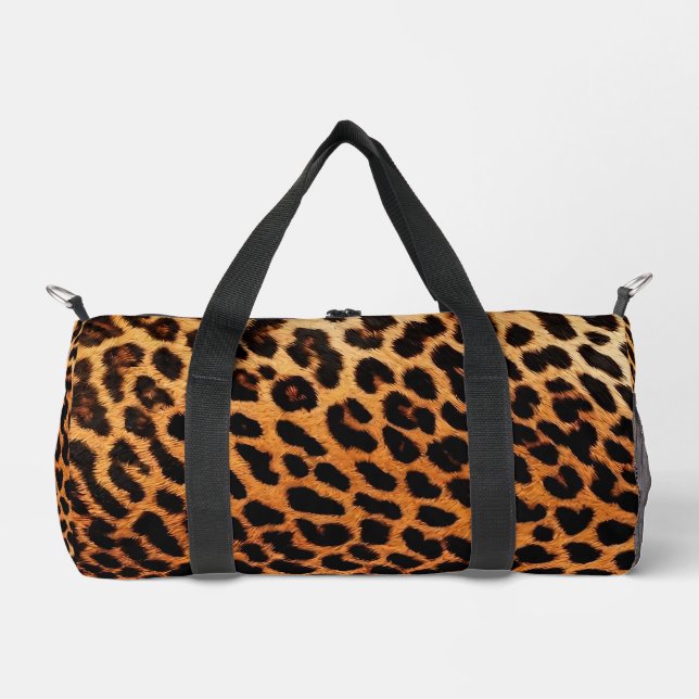Leopard Trendy Cat Animal Print Collection Duffle Bag (Front)