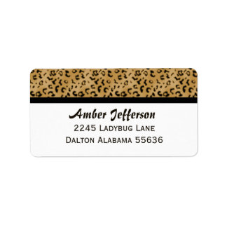 Leopard Trimmed: Address Labels