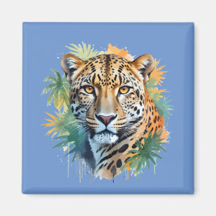 Leopard Vector Art Animal In The Majestic Nature Magnet