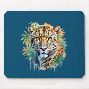 Leopard Vector Art Animal In The Majestic Nature Mouse Pad