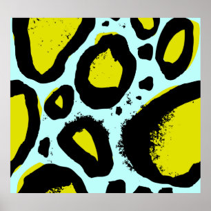 Leopard Vibrance: Colourful Wild Textures. Poster