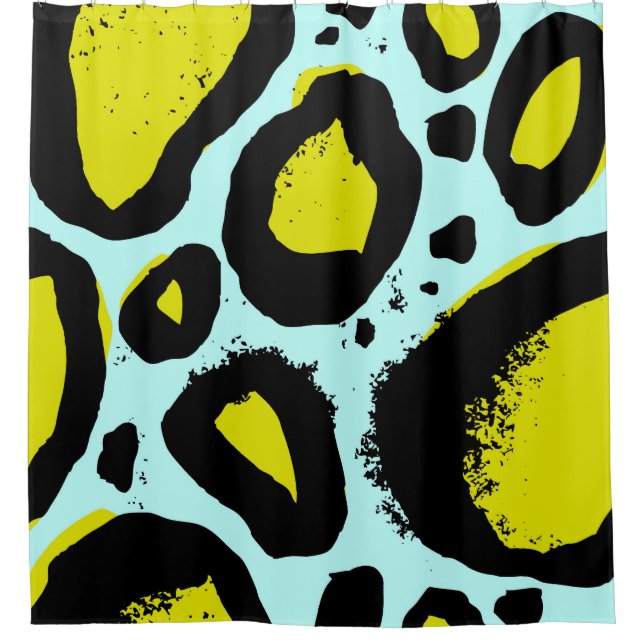 Leopard Vibrance: Colourful Wild Textures. Shower Curtain (Front)