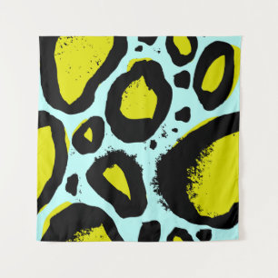 Leopard Vibrance: Colourful Wild Textures. Tapestry