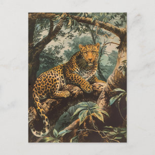 Leopard Vintage Postcard