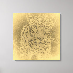 Leopard Vintage Wrapped Canvas