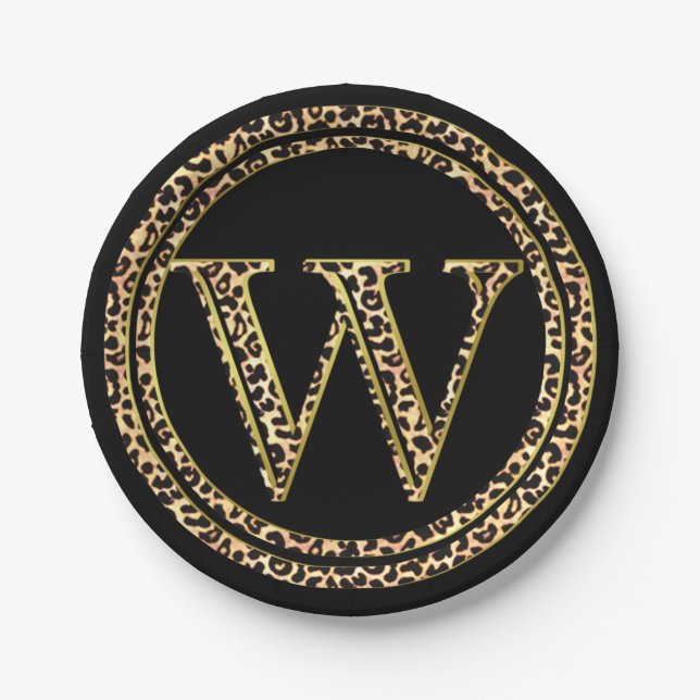 Leopard W Paper Plate (Front)