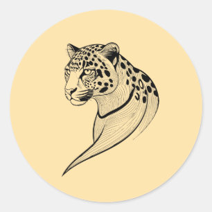 Leopard - Wild Elegance Classic Round Sticker