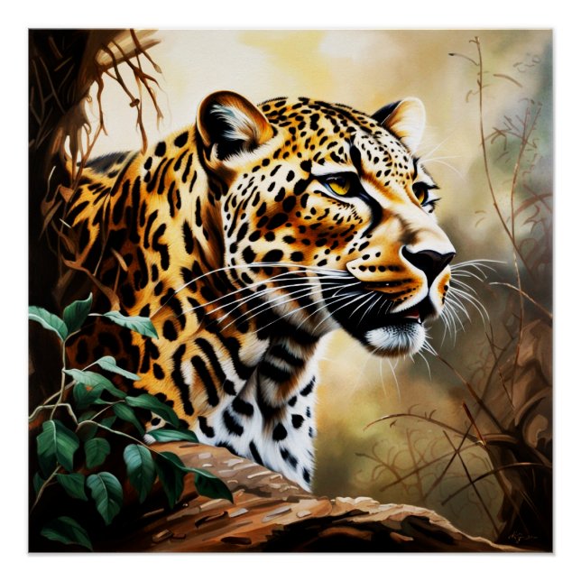 Leopard wildlife poster (Front)
