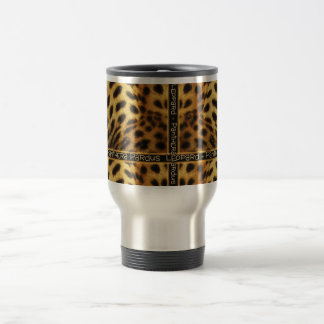 Leopard wildlife safari commuter travel mugs cups