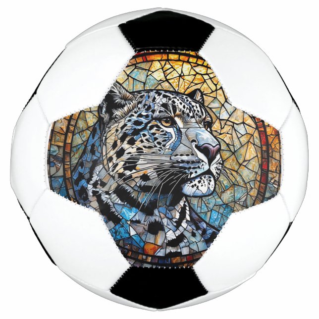 Leopard with Warm and Cool Tones Soccer Ball (Front)