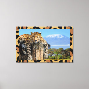 Leopard Wood Lounge Wall Art
