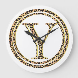 Leopard Y Large Clock
