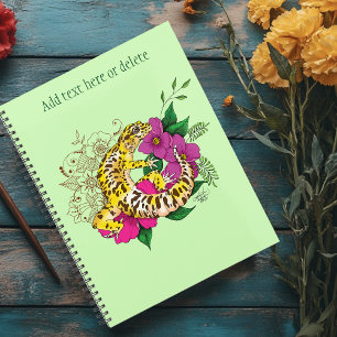 Leopard Yellow Gecko Green Planner