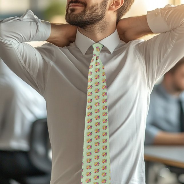 Leopard Yellow Gecko Green Tie (Creator Uploaded)