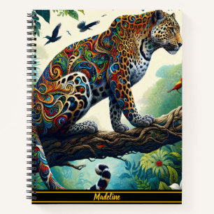 Leopard Zeal: Vibrant Jungle Patterns Notebook